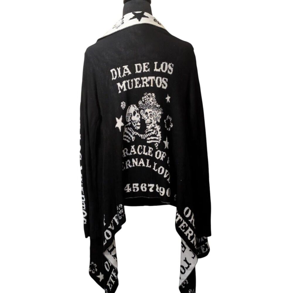 Jawbreaker Dia De Los Muertos Cardigan Oracle of Eternal Love Goth Ouija Small